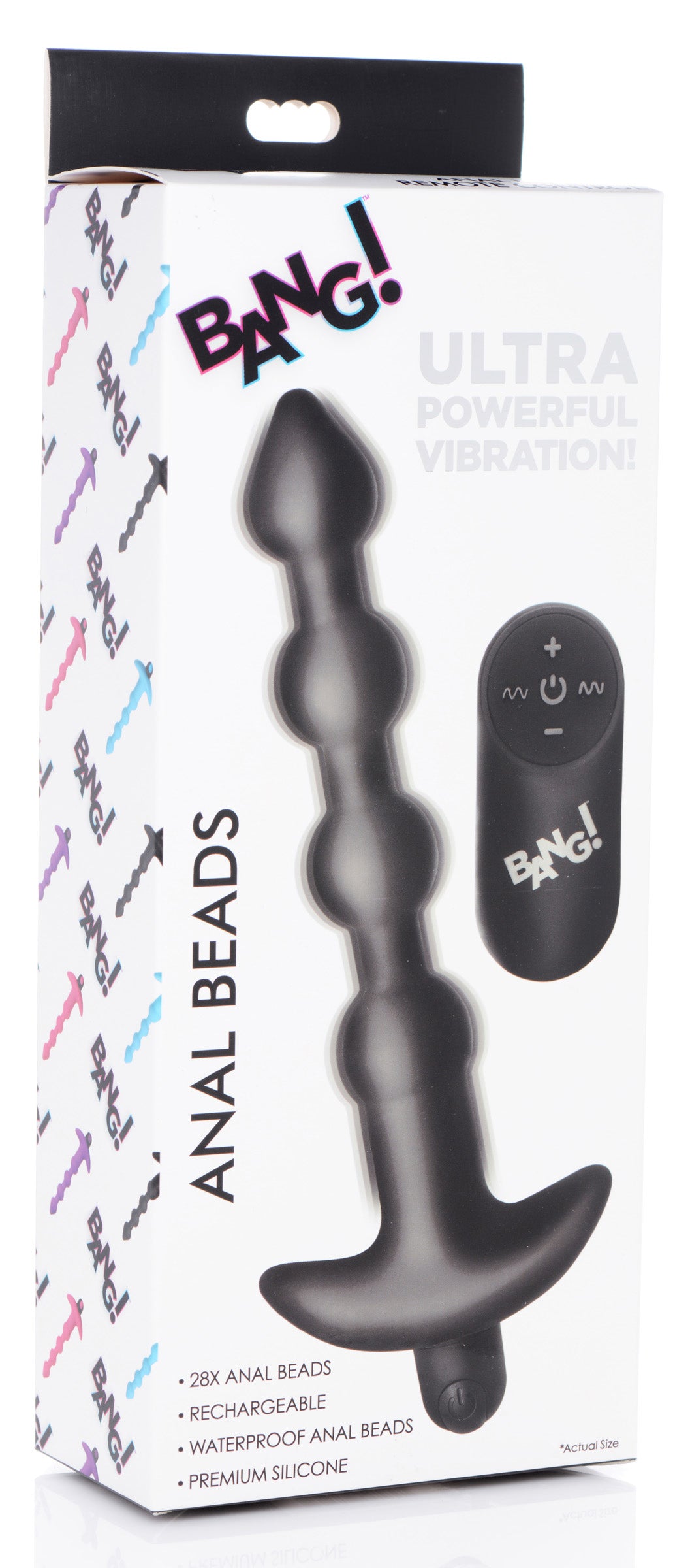 Bang Vibrating Silicone Anal Beads and Remote
