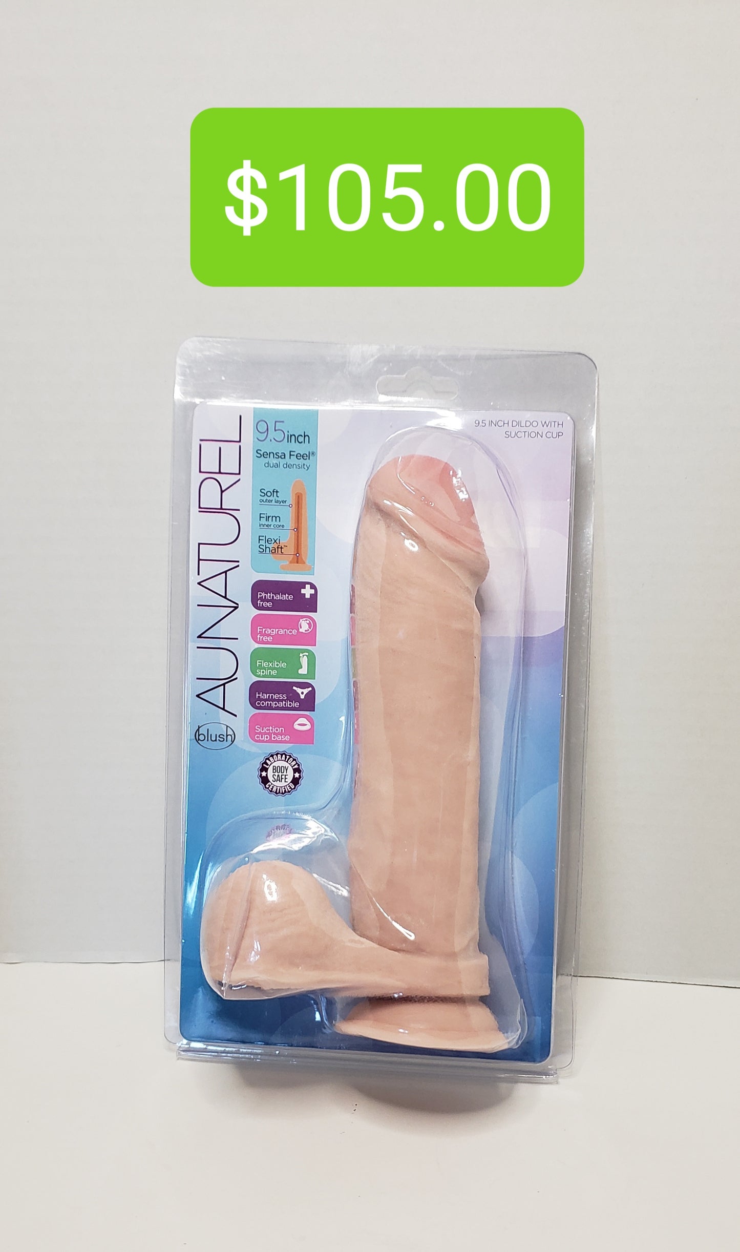 Au Naturel 9.5 inch Sensa Feel Dildo