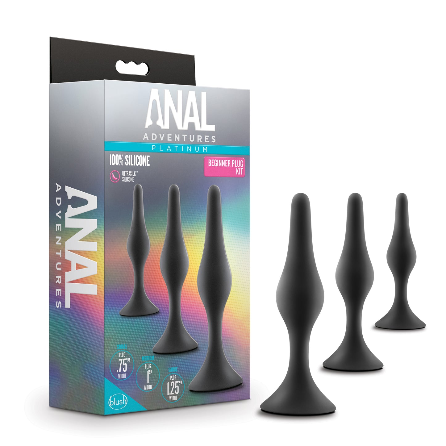 Anal Adventures Silicone Beginner Plug Kit