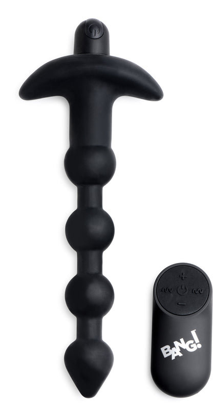 Bang Vibrating Silicone Anal Beads and Remote
