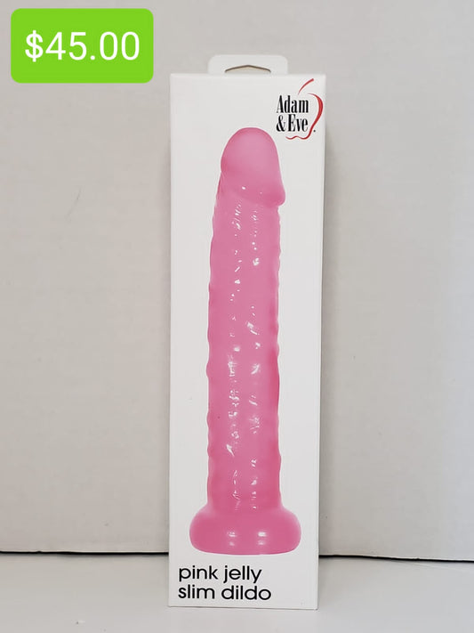 Pink Jelly Slim Dildo