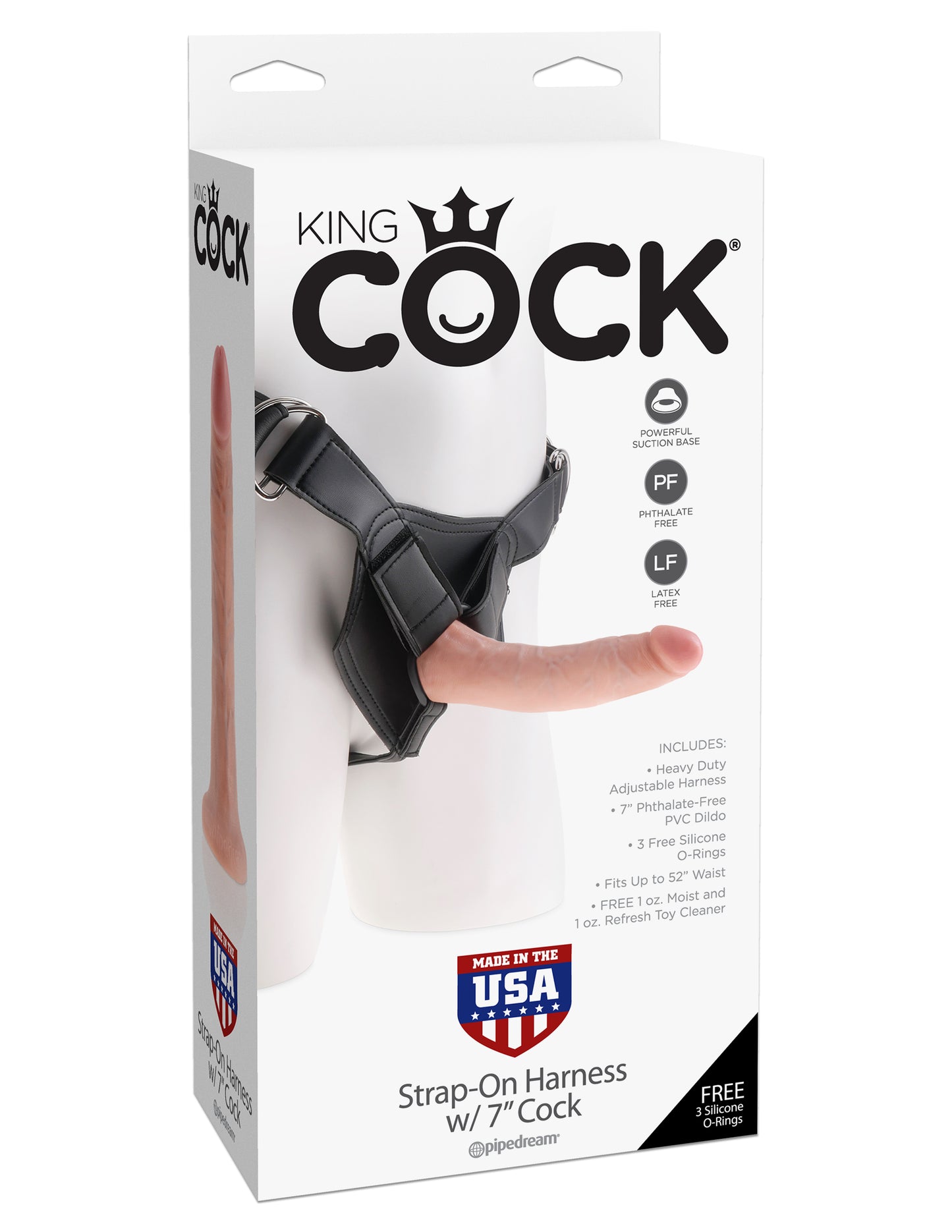 King Cock Strap On Harness With 7 Inch Cock