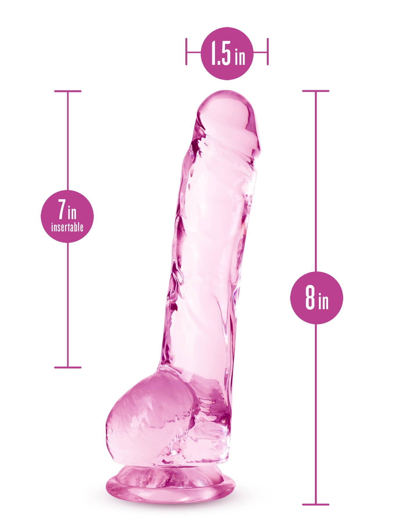 Naturally Yours - 8 inch Crystalline Dildo