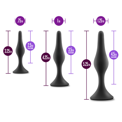 Anal Adventures Silicone Beginner Plug Kit
