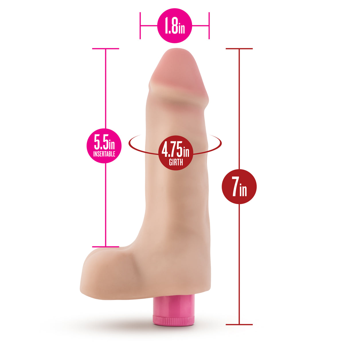 X5 Plus - 7 Inch Vibrating Cock