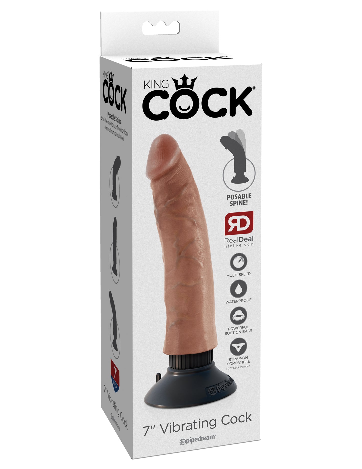 King Cock 7 inch Vibrating Cock