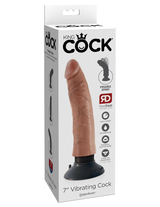 King Cock 7 inch Vibrating Cock