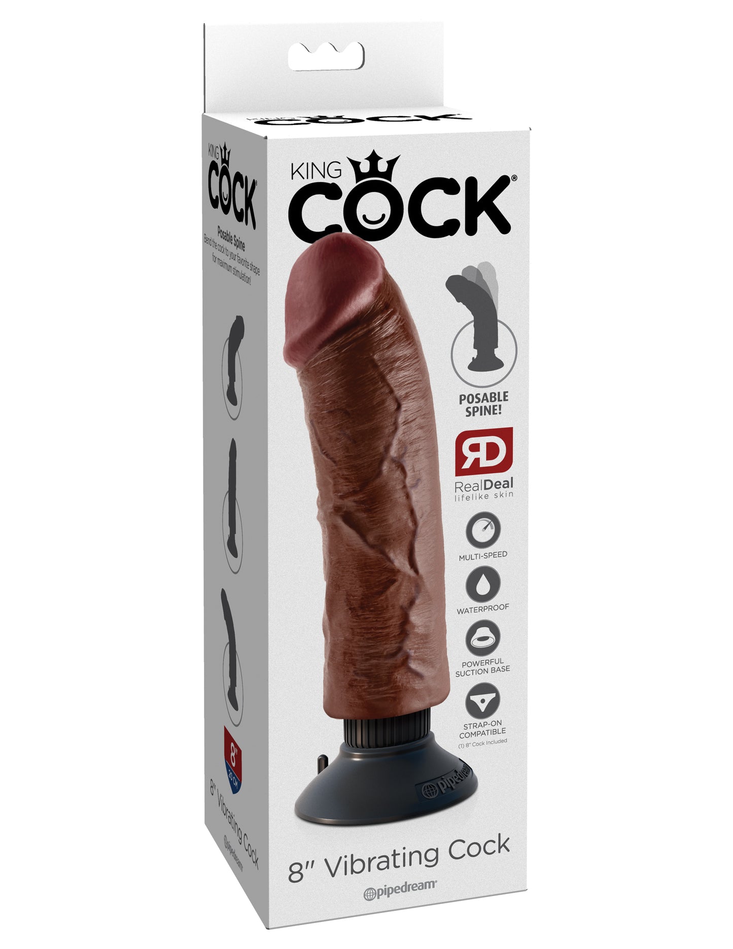 King Cock 8 inch Vibrating Cock