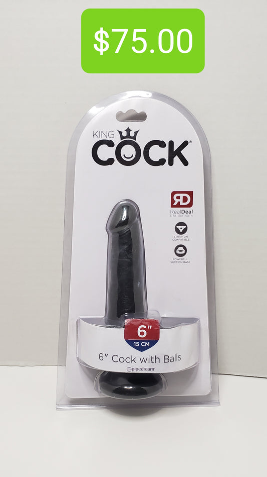 King Cock 6 inch Suction w/ balls