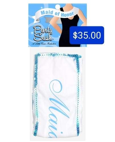 Maid of Honor Sash